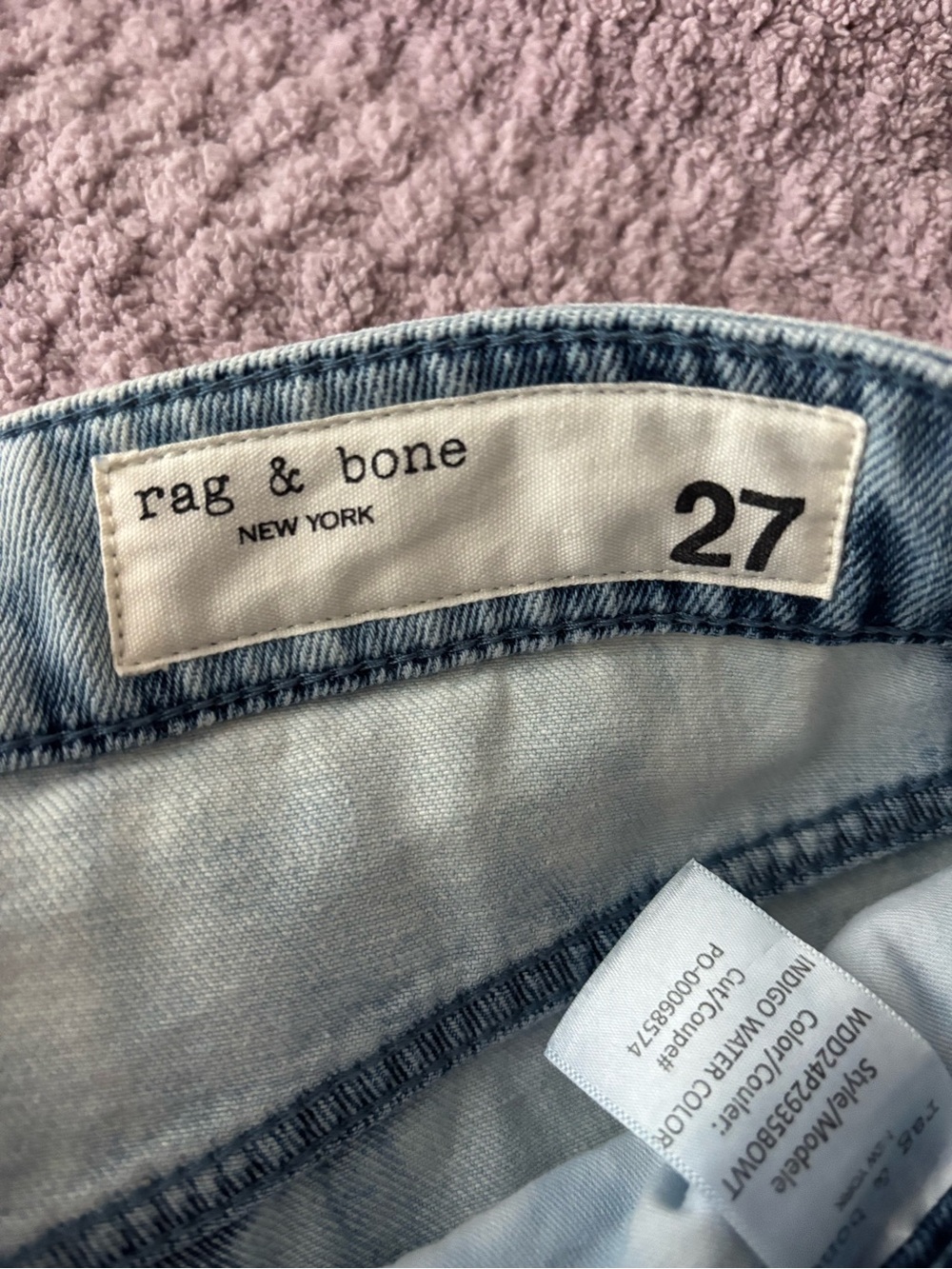 rag & bone Logan Wide-Leg Jeans Indigo Water Color Rare - Picture 5 of 8